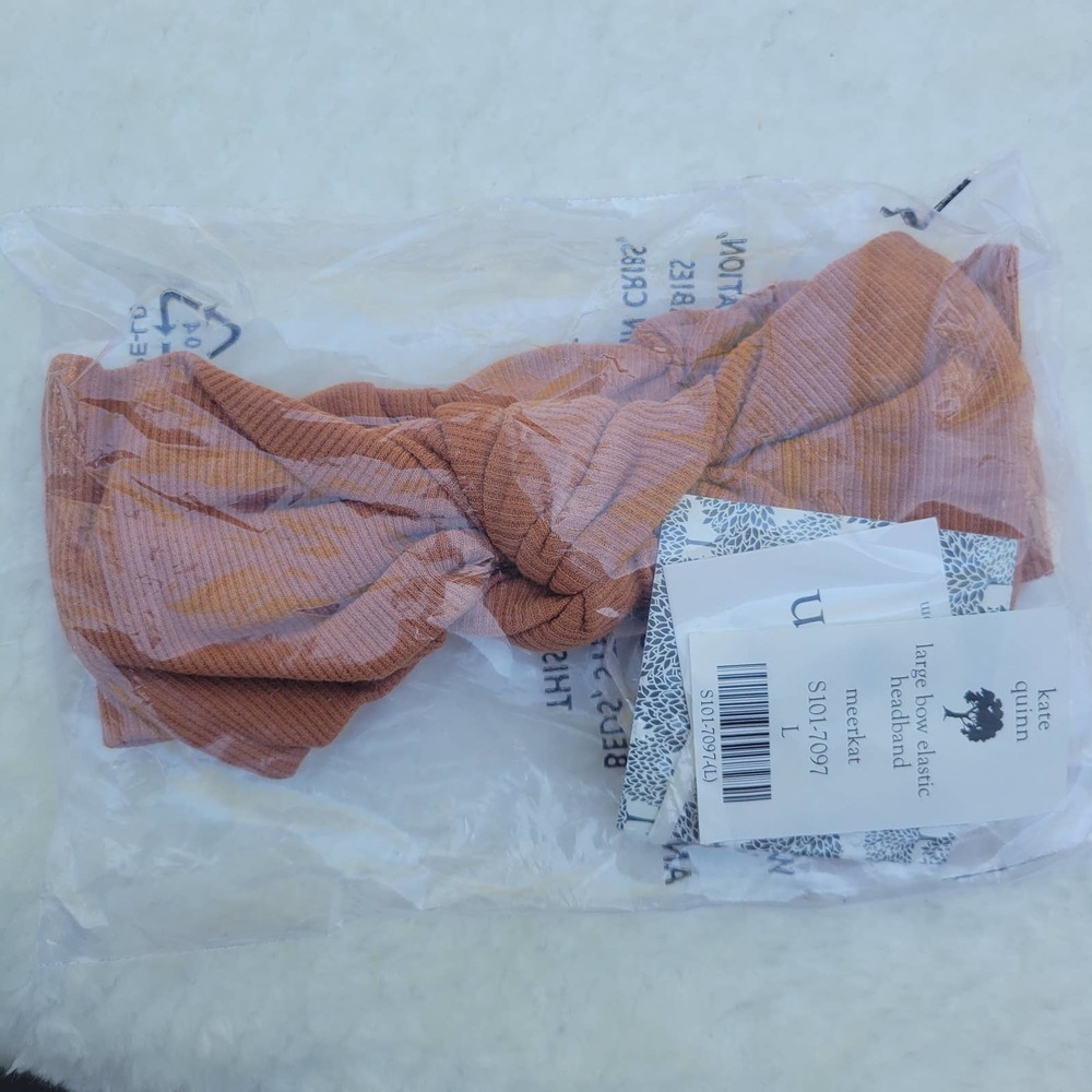 KATE QUINN Meerkat Large Bow Elastic Headband